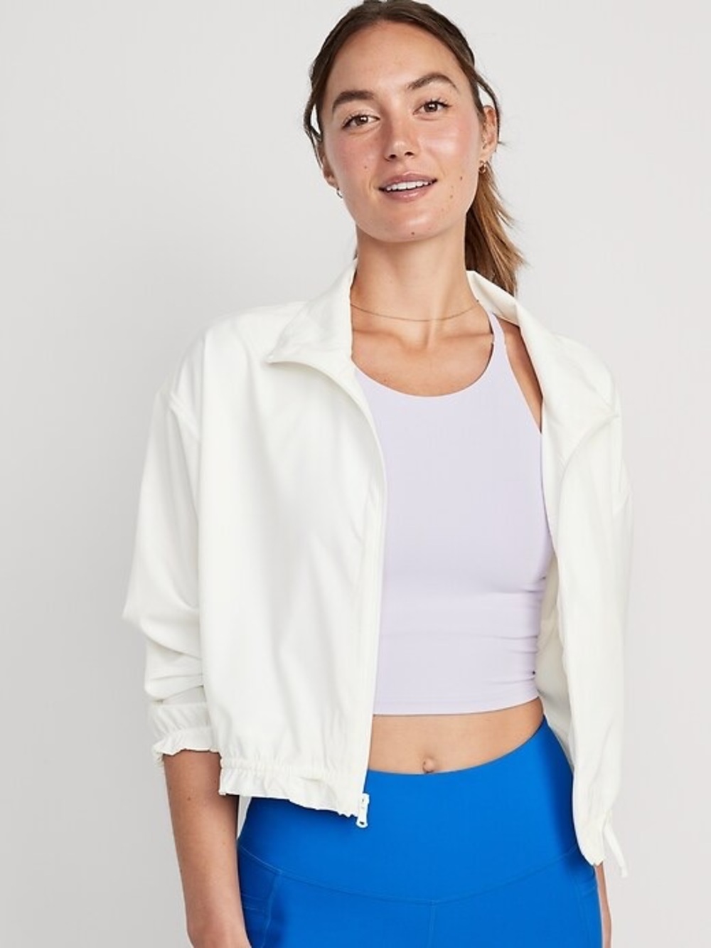 Old Navy StretchTech Packable Ruffle Trim Jacket